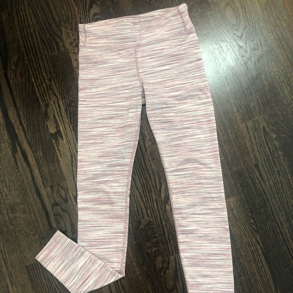 Athleta Girl Full Length Mauve Striped Legging